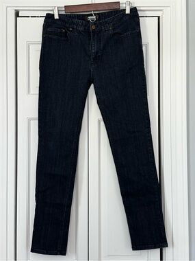 Mountain Khakis Mid-Rise Skinny Jeans in Dark Blue Denim